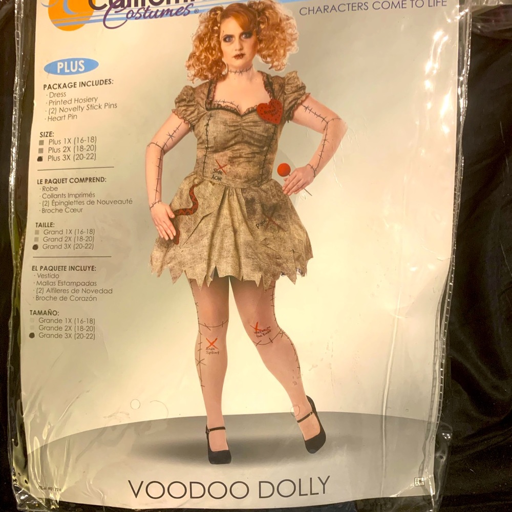 Plus size voodoo doll costume